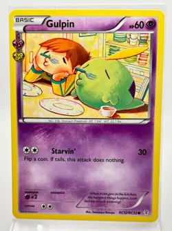 Gulpin RC12/RC32 Radiant Collection Generations Regular Pokemon Card 2016 LP/MP - Image 1