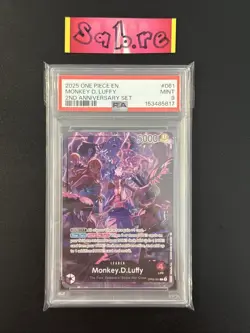 PSA 9 Monkey D. Luffy 2nd Anniversary Set OP09-061 One Piece - Image 1