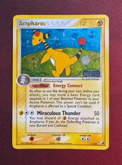 AMPHAROS 1/115 EX Unseen Forces REVERSE HOLO RH rare Pokemon TCG card NM - Image 1