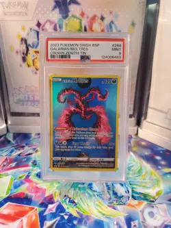 Pokemon Galarian Moltres SWSH Black Star Promo 284 - MINT PSA 9 - Image 1