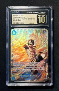 One Piece TCG Portgas.D. Ace #OP13-119 CGC 10 PRISTINE - Image 1