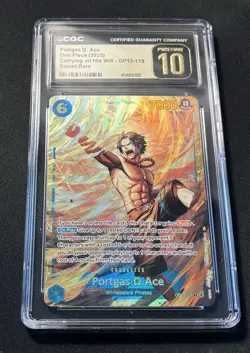 One Piece TCG Portgas.D. Ace #OP13-119 CGC 10 PRISTINE - Image 2