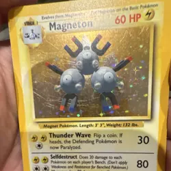 Pokemon TCG Vintage Holo Card Lot 3 Magneton Hitmonchan Ninetales Base Set - Image 2