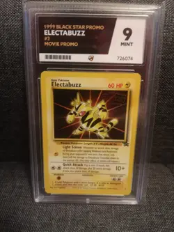 1999 Black Promo Card Ace Grade 9 Electabuzz #2 Pokemon Card WOTC - Image 1
