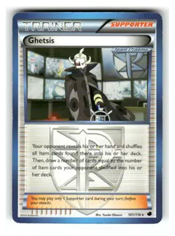 Ghetsis (BW Plasma Freeze) 101/116 Rare Deck Exclusives Pokemon Lightly Played - Image 1