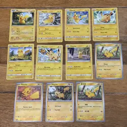 11X Pikachu Pokemon TCG Bundle - No Duplicates - XY to Modern - Image 1