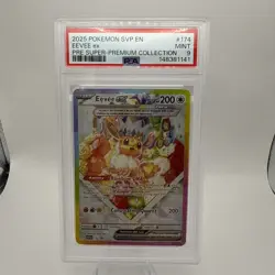 2025 Pokemon SV Black Star Promo Prismatic Evolutions Eevee ex 174 PSA 9 MINT - Image 1