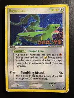 Pokemon Card-Rayquaza -Holo-Ex Deoxys -22/107-ENG-STAMPED-Played - Image 1