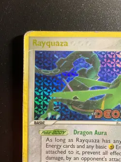 Pokemon Card-Rayquaza -Holo-Ex Deoxys -22/107-ENG-STAMPED-Played - Image 3