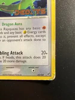 Pokemon Card-Rayquaza -Holo-Ex Deoxys -22/107-ENG-STAMPED-Played - Image 5