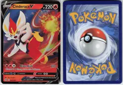 Cinderace V 043/264 Holo V Rare Fusion Strike Pokemon Near Mint - Image 2