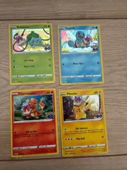 Pokemon Go Pin Collection x4 Bulbasaur Charmander Squirtle Pikachu SWSH231-234 - Image 1
