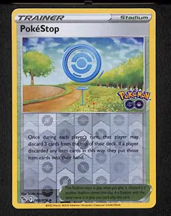 PokeStop 068 Uncommon Pokemon Pokemon GO 078 Reverse Holo 2022 - Image 1