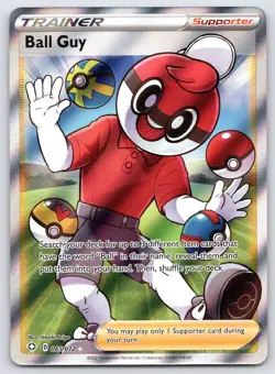 Ball Guy 065/072 Ultra Rare Shining Fates Pokemon Holo 2021 NM - Image 1