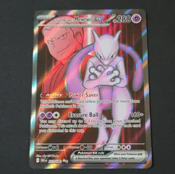 Team Rocket's Mewtwo ex 213/182 Sv10 Destined Rivals Ultra Rare Full Art Holo - Image 1