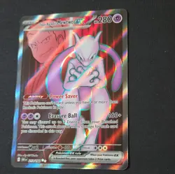 Team Rocket's Mewtwo ex 213/182 Sv10 Destined Rivals Ultra Rare Full Art Holo - Image 2