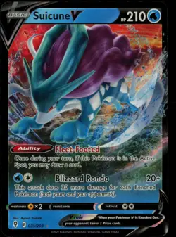 Suicune V 031/203 Holo V Rare Evolving Skies Pokemon Near Mint - Image 1