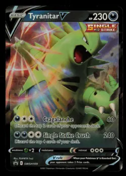 Tyranitar V SWSH109 Holo Promo Sword & Shield Promo Pokemon Near Mint - Image 1