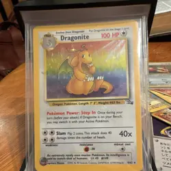Pokemon Dragonite 4/62 Fossil Holo Rare 100 HP English 1999 Unlimited - Image 1