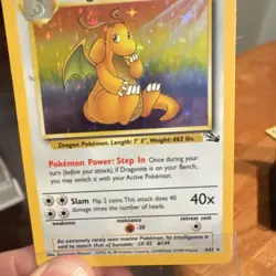 Pokemon Dragonite 4/62 Fossil Holo Rare 100 HP English 1999 Unlimited - Image 2
