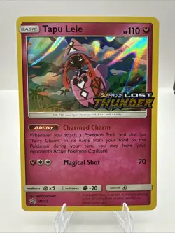 Tapu Lele SM152 NM Holo Discontinued Fairy Lost Thunder Black Star Pokemon Promo - Image 1