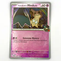 Pokemon TCG Team Rockets Mimikyu Reverse Holo Card Destined Rivals 087/182 - Image 1