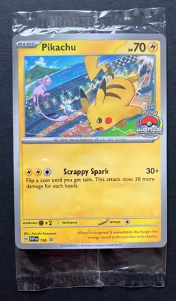Pikachu World Championships SVP 190 Pokemon Card PROMO 2024 Worlds SEALED NEW - Image 1