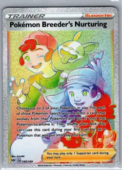 Pokemon Breeder's Nurturing (Secret) 195/189 Darkness Ablaze - Pokemon Card - NM - Image 1