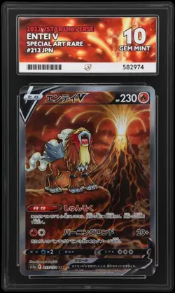 Pokemon Graded Card Entei V 213/172 SAR ACE 10 Gem Mint VSTAR Universe JP {428} - Image 1