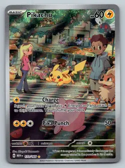 Pokemon Pikachu #173/165 SECRET Illustration Holo Rare -SV: 151 Trading Card - Image 1