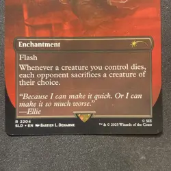 MTG Ellie's Rage, Bordless Foil, New/Unplayed, The Last of Us Secret Lair SLD - Image 2