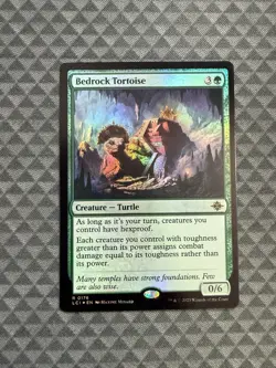 MTG Bedrock Tortoise #0176 Foil Rare The Lost Caverns of Ixalan (LCI) *damaged - Image 1