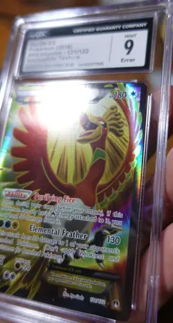 Ho-Oh EX 121/122 CGC 9 Incomplete Texture Error Misprint Breakpoint Pokemon Card - Image 4