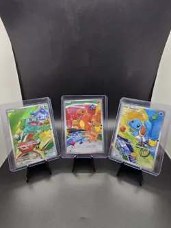 Pokemon First Partner Illustration Collection Series 1 Kanto Gen 1 Starters Set - Image 1