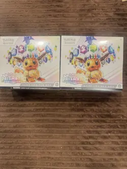 2 x TCG Pokemon Prismatic Evolutions Elite Trainer Box SEALED NEW LOT OF 2 - Image 1