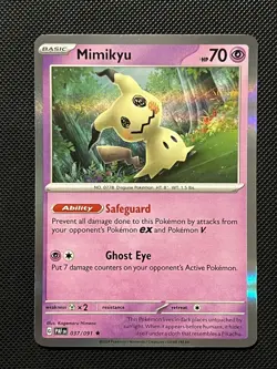 Pokemon Paldean Fates - Mimikyu - 037/091 - Holo Rare - M/NM - Image 2