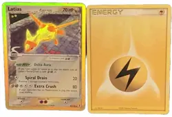 Latias Delta Species Rainbow Holo 2005 Electric + 2005 Energy Pokemon Cards - Image 1