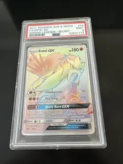 Pokemon Entei GX (Secret) 74/73 Shining Legends Holo PSA 9 - Image 2