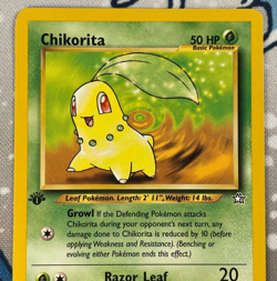 Chikorita 54/111 1st Edition Neo Genesis Set WOTC Vintage Pokemon Card 2000 LP - Image 2