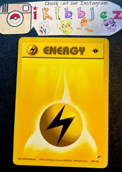 Lightning Energy 130/132 LP Vintage 1st Edition Stamp Gym Heroes Pokemon Card! - Image 1