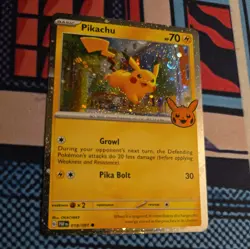 Pikachu Cosmos Holo 018/091 Trick or Trade 2024 Pokemon Card TCG - Image 1
