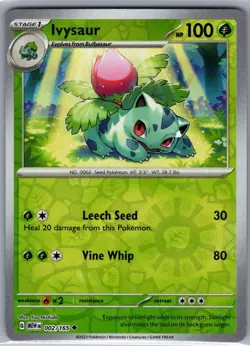 Ivysaur 002/165 Reverse Holo SV: Scarlet & Violet 151 - Pokemon Card - NM - Image 1