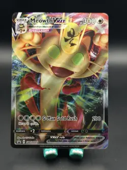 Pokemon TCG Sword & Shield Meowth VMAX SWSH005 Promo Full Art - Image 1