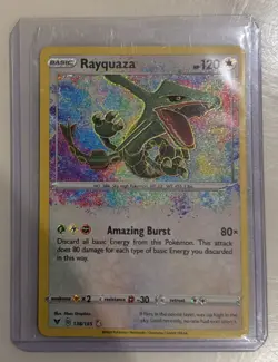 Pokemon TCG Rayquaza Vivid Voltage 138/185 Holo Amazing Rare - Image 3
