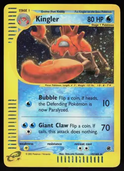 Pokemon Kingler 15/165 Expedition Base Set Holo Rare Lightly Played - Image 1