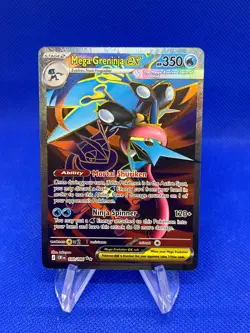 Pokemon Chaos Rising Mega Greninja ex 100/086 Full Art Ultra Rare NM - IN HAND - Image 1