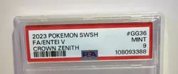 Pokemon Sword & Shield: Crown Zenith Entei V #GG36 PSA 9 Galarian Gallery MINT - Image 2