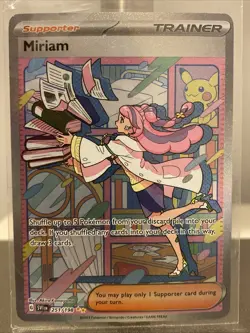 POKEMON MIRIAM 251/198 SCARLET & VIOLET ULTRA RARE HOLO SPECIAL ILLUSTRATION - Image 1