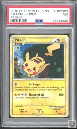 Pikachu Holo HGSS03/123 Heartgold & Soulsilver Promo Pokemon PSA 7 - Image 1