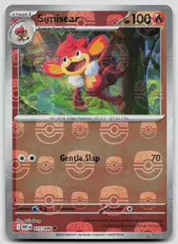 Simisear 015/086 White Flare - Master Ball Pokemon NM - Image 1